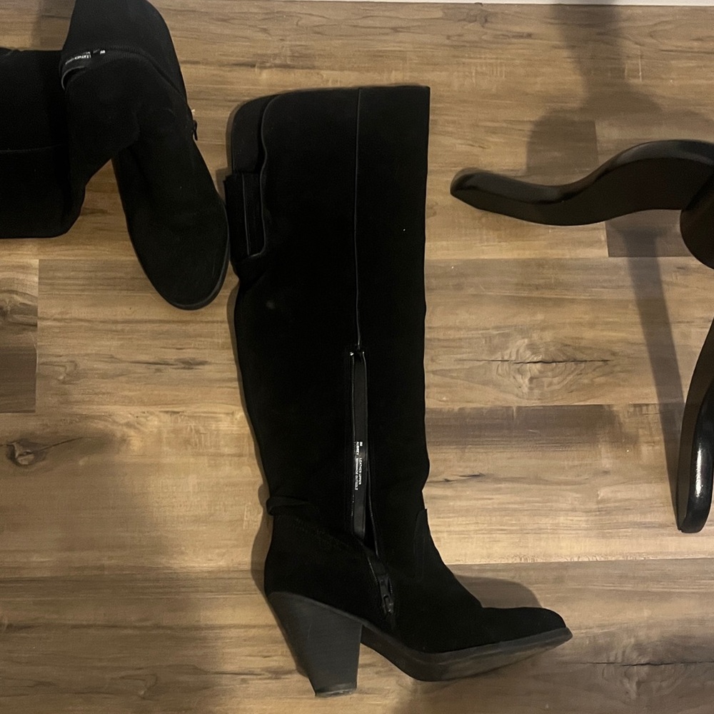 MIA Black Over the Knee Boots - Picture 2 of 8